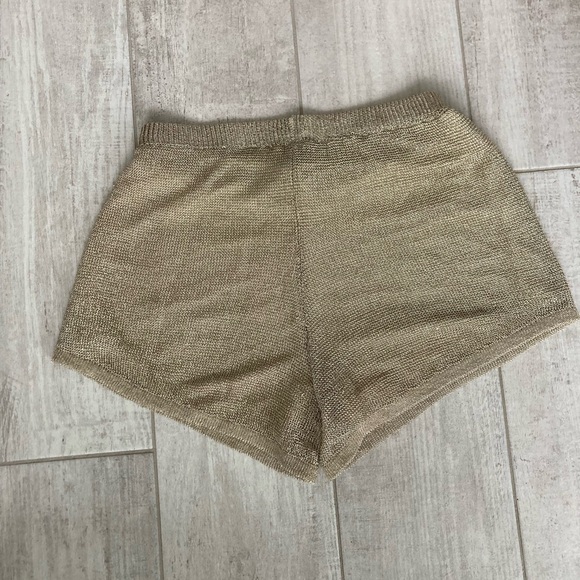 Zara Gold Lined Mesh Shorts - Picture 6 of 7